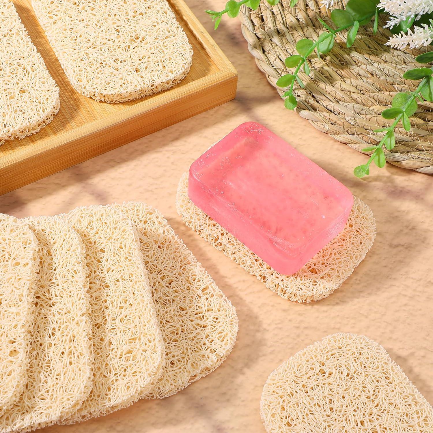 50 Almohadillas Ahorradoras de Jabón HOFURME Beige 11x7.6 cm