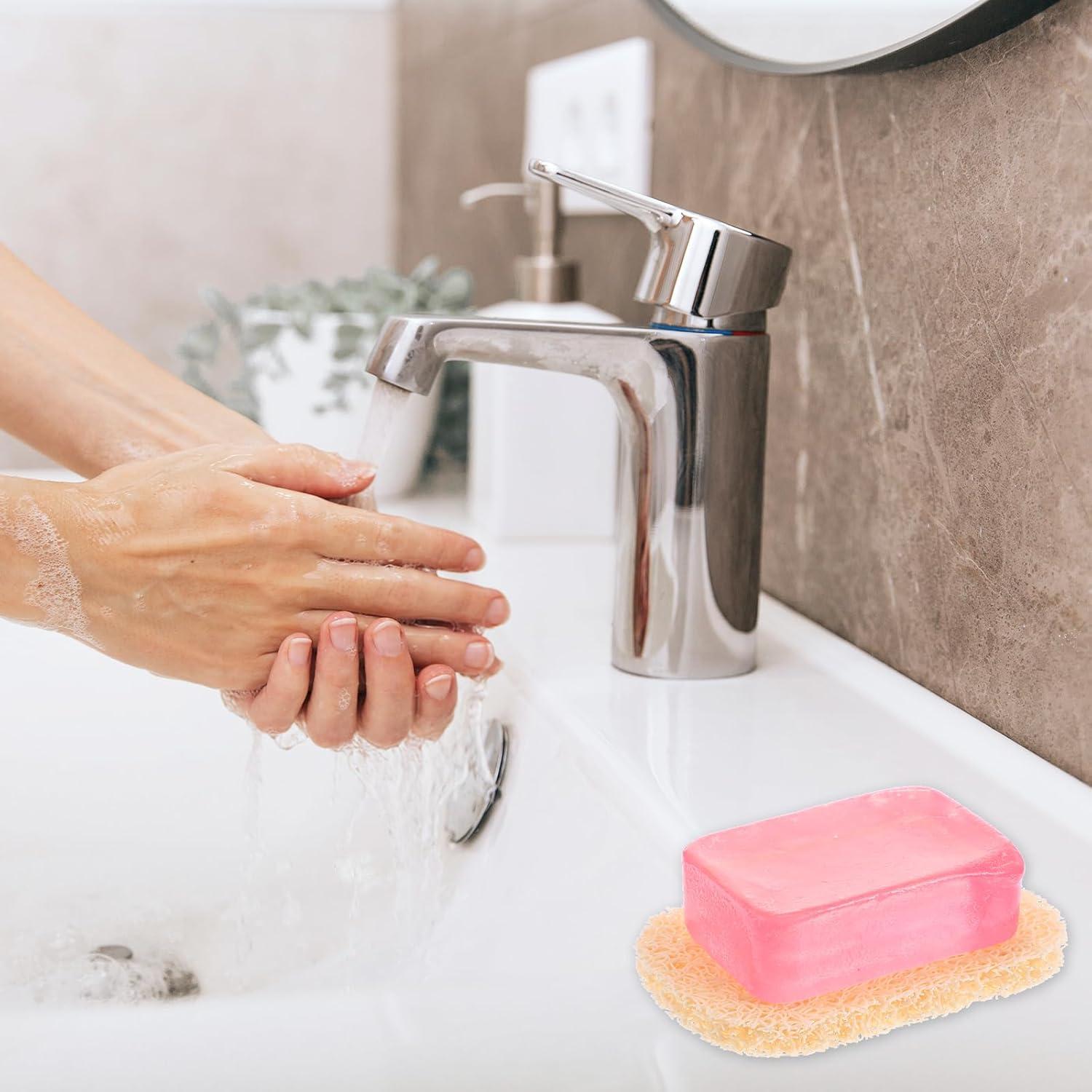 50 Almohadillas Ahorradoras de Jabón HOFURME Beige 11x7.6 cm