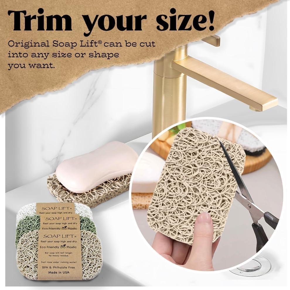 Juego de 3 Soportes para Jabón Soap Lift - Salvia, Blanco, Hueso