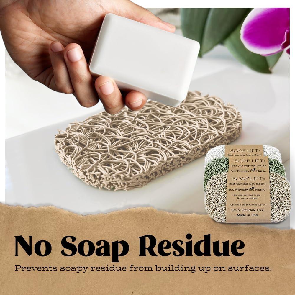 Juego de 3 Soportes para Jabón Soap Lift - Salvia, Blanco, Hueso