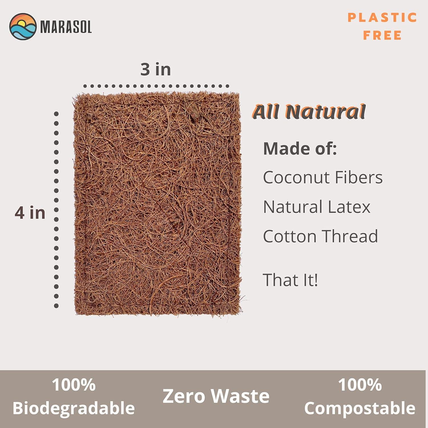 Almohadillas de Fregar Marasol - 2 Piezas de Coco Compostable