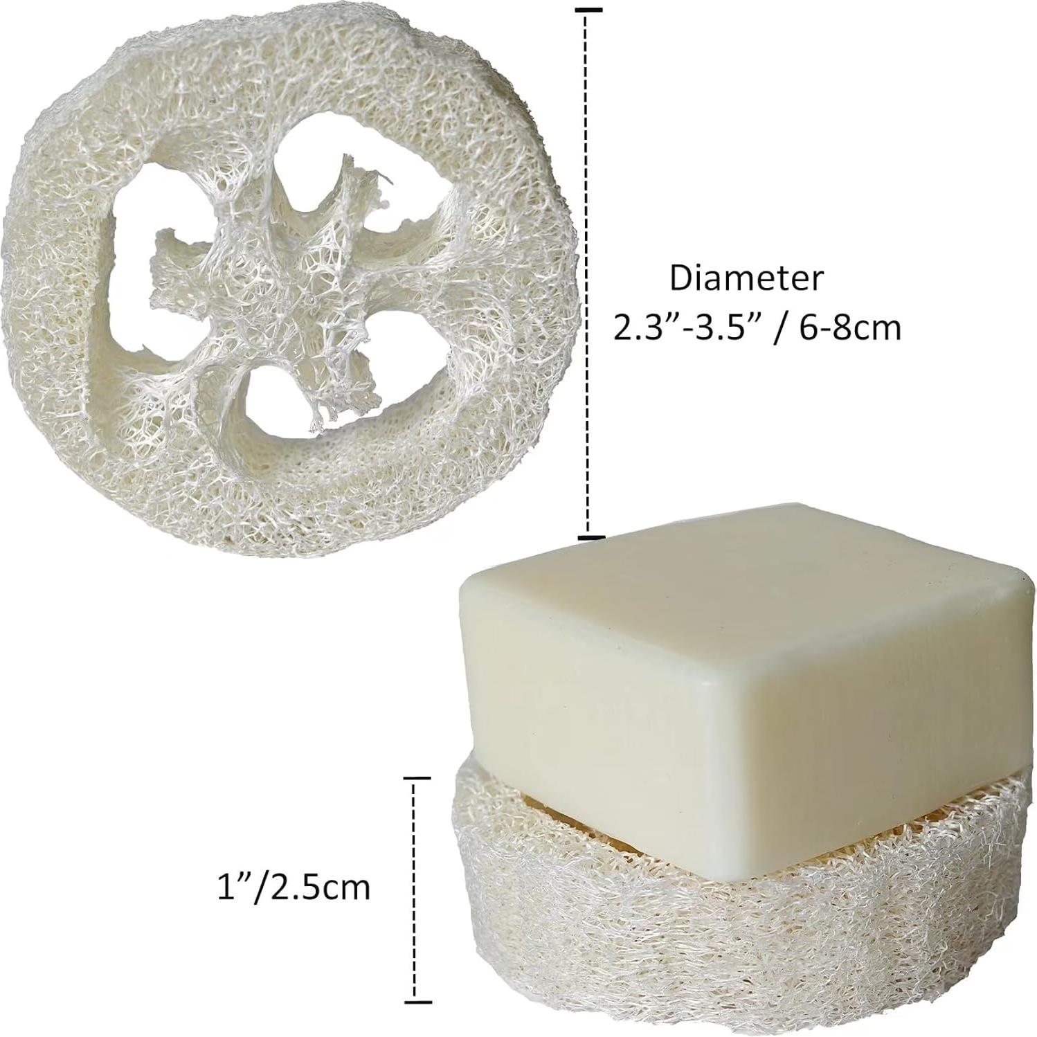 Soporte de Jabón Natural de Luffa Fougin - 4 Almohadillas