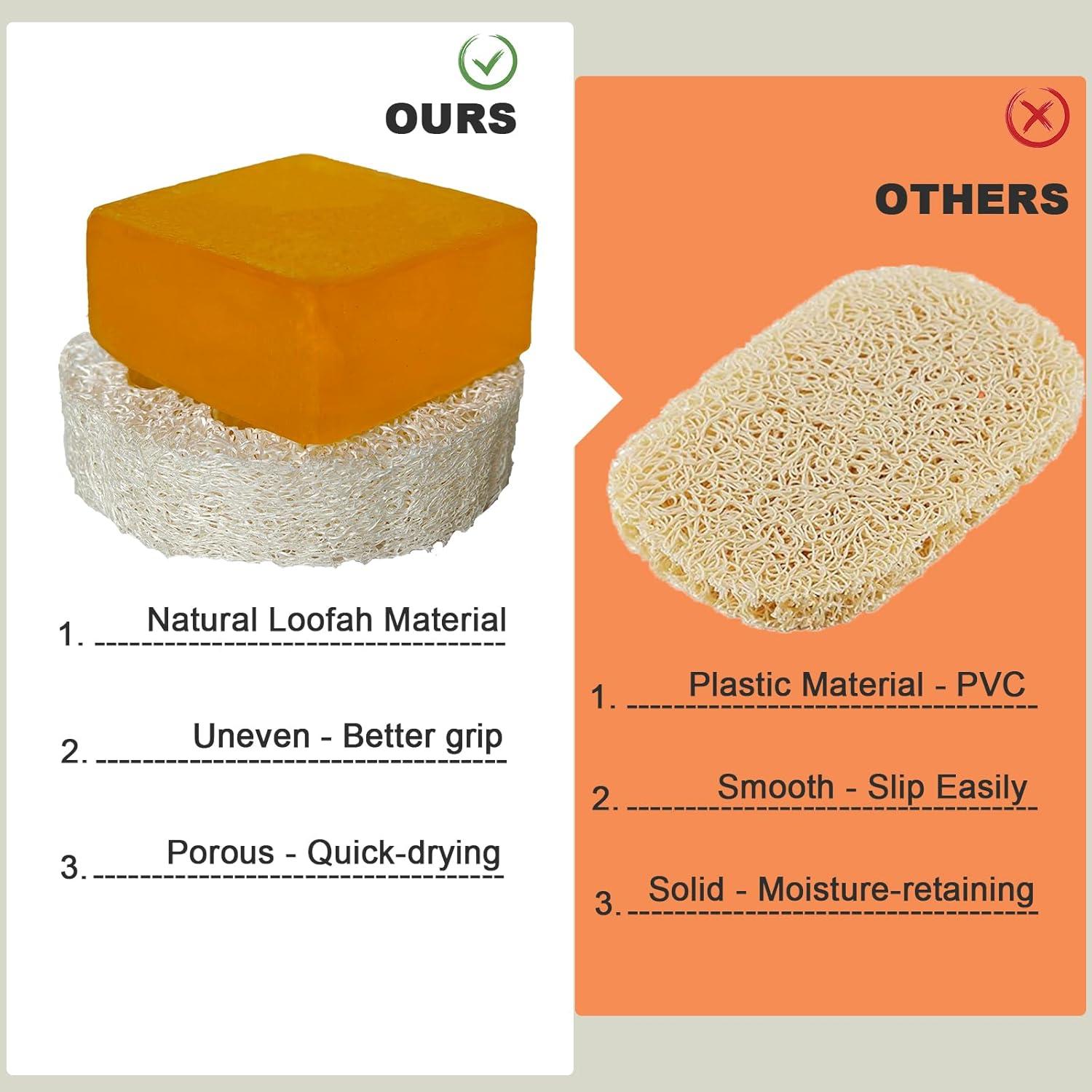 Soporte de Jabón Natural de Luffa Fougin - 4 Almohadillas