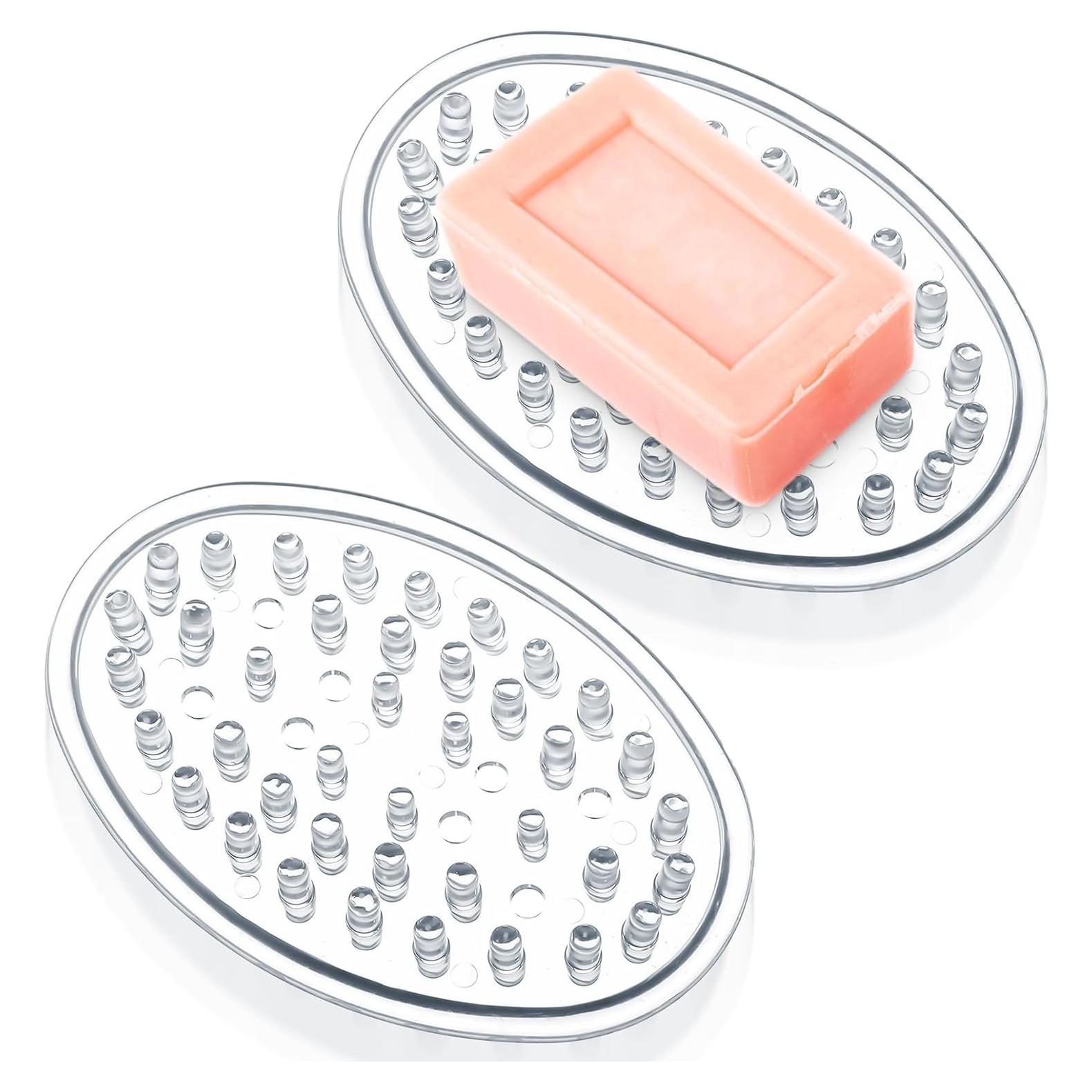 Juego de 2 Platos de Jabón Gjinxi Transparentes 11.5x8 cm