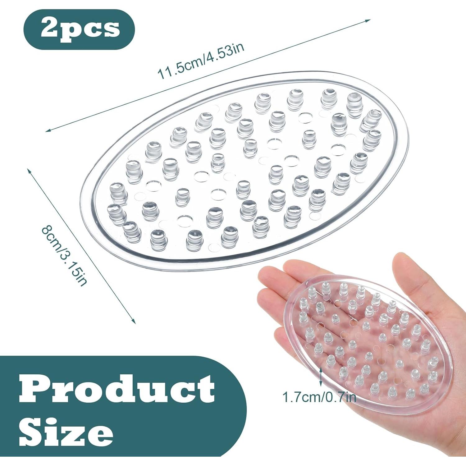 Juego de 2 Platos de Jabón Gjinxi Transparentes 11.5x8 cm