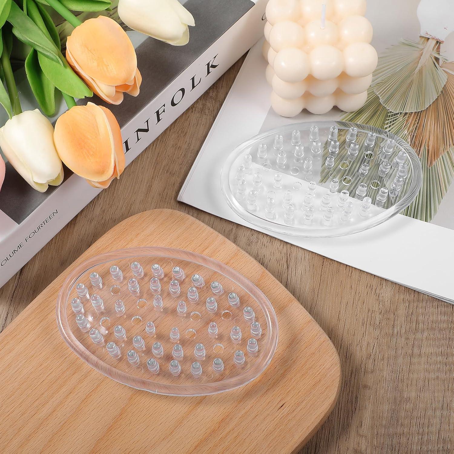 Juego de 2 Platos de Jabón Gjinxi Transparentes 11.5x8 cm