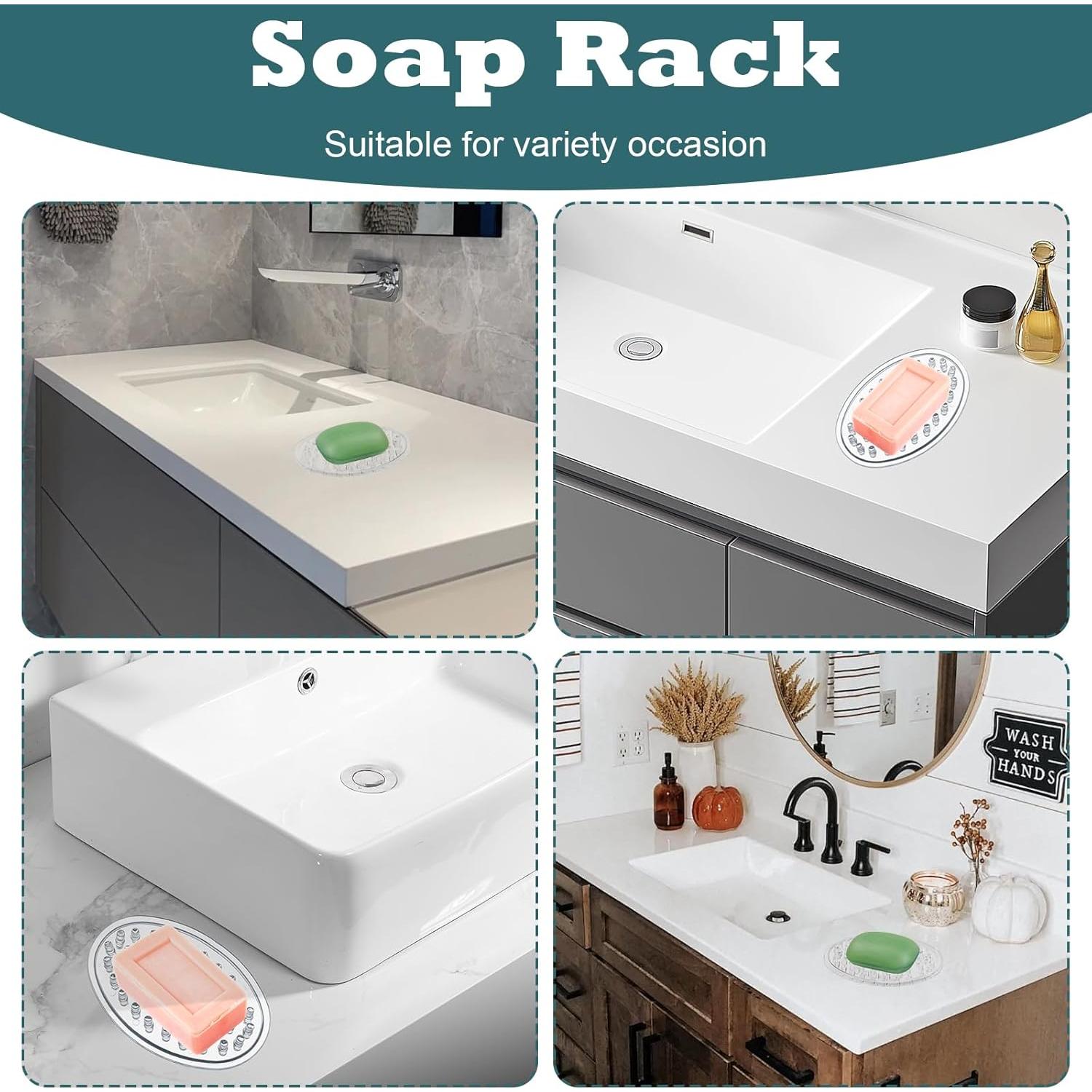 Juego de 2 Platos de Jabón Gjinxi Transparentes 11.5x8 cm