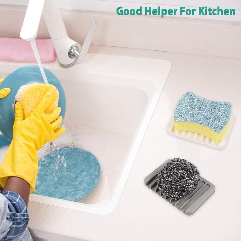 Soporte de Jabón EOYCPM 3 Piezas Silicona Antideslizante