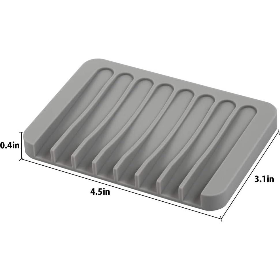 Soporte de Jabón EOYCPM 3 Piezas Silicona Antideslizante