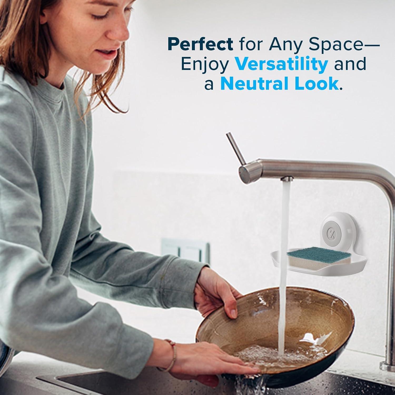 Soporte de Jabón SlipX Solutions con Ventosa Blanco 1 Pz