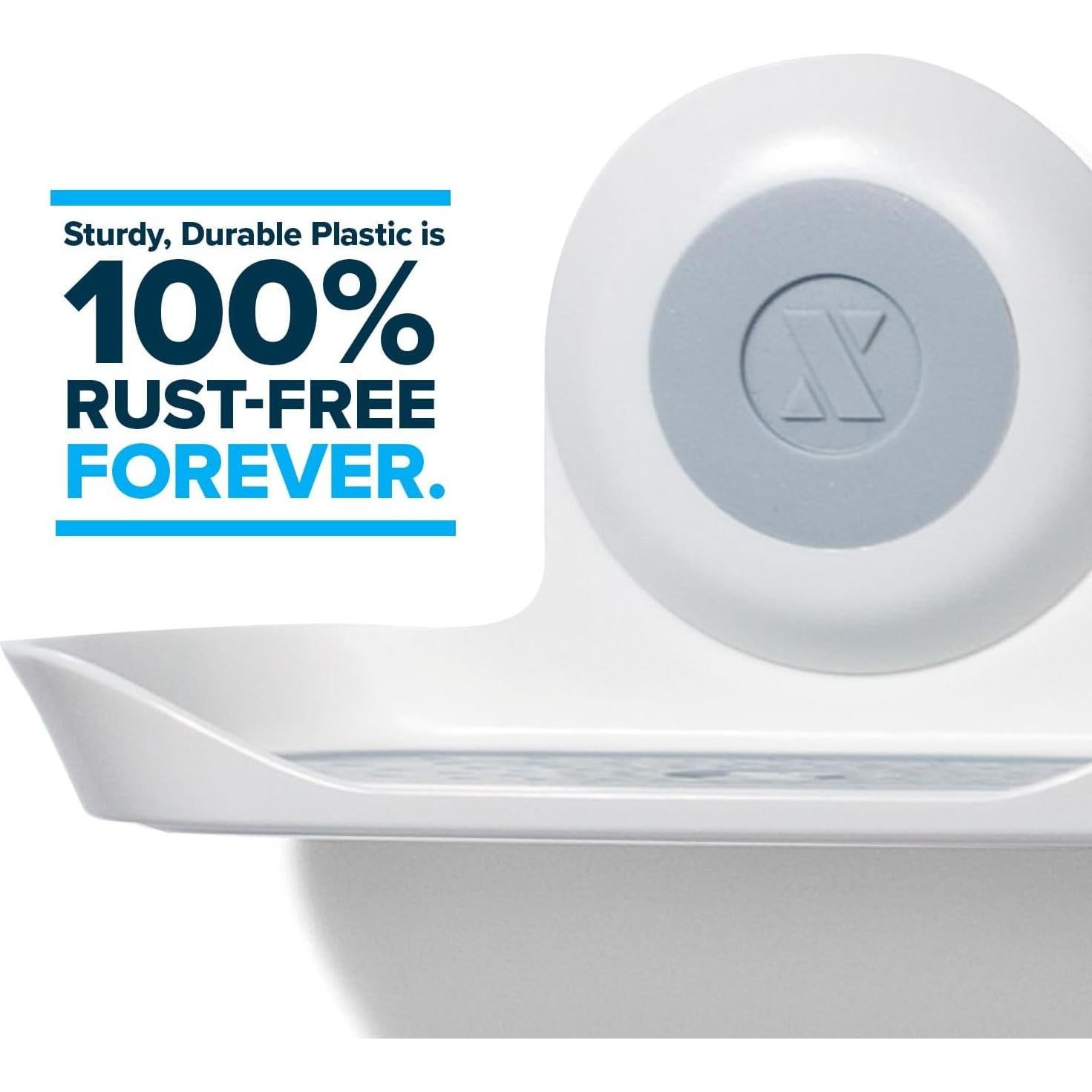 Soporte de Jabón SlipX Solutions con Ventosa Blanco 1 Pz