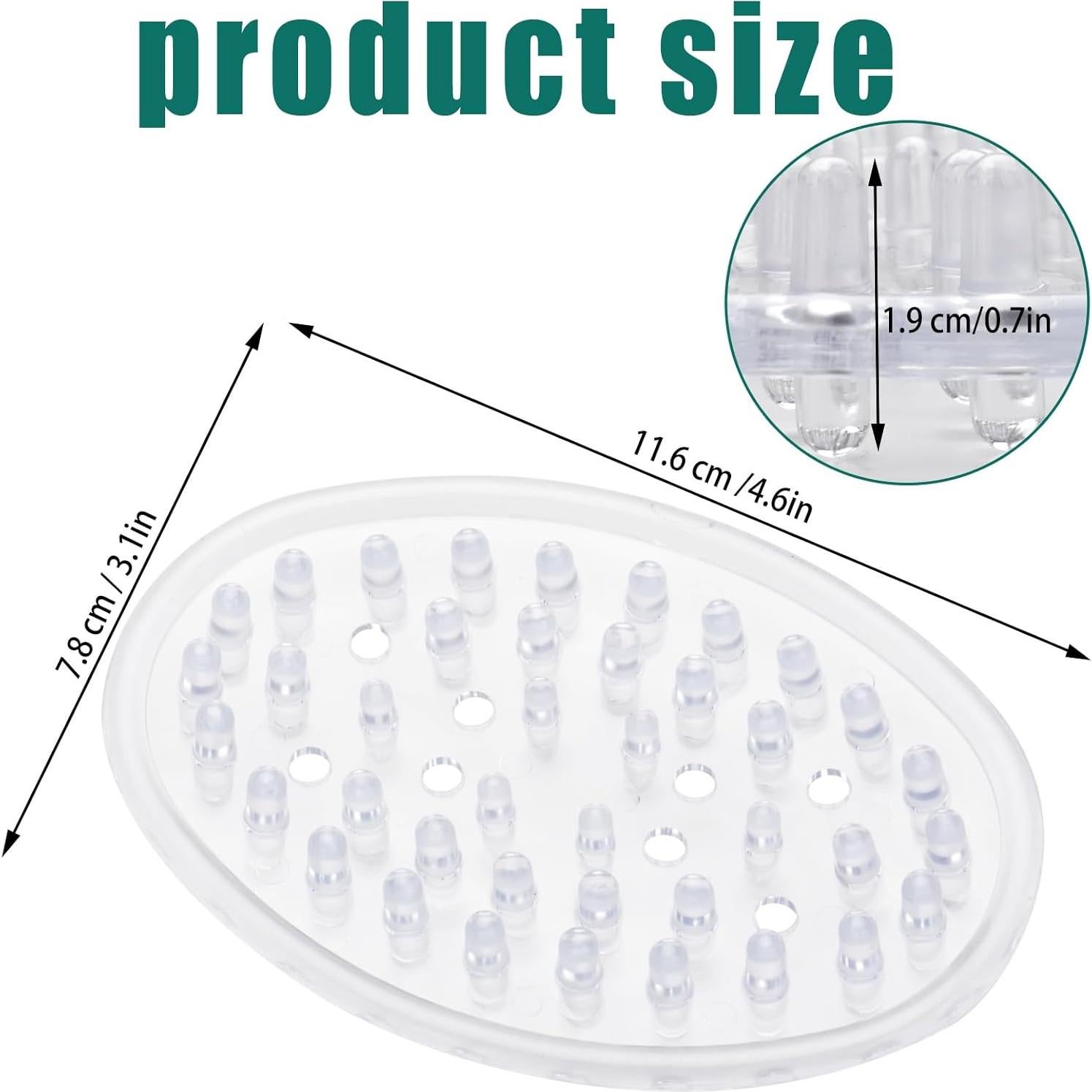 Plato de Jabón de Plástico Claro Sankoly - 2 Piezas, Drenante