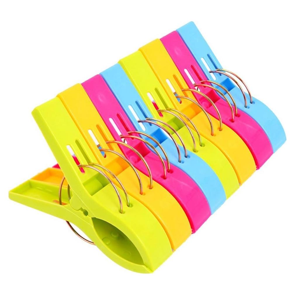 Pinzas de Toalla de Playa Danmu Multicolor 8 Piezas 10.4 cm