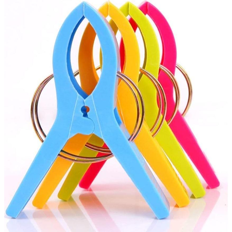 Pinzas de Toalla de Playa Danmu Multicolor 8 Piezas 10.4 cm