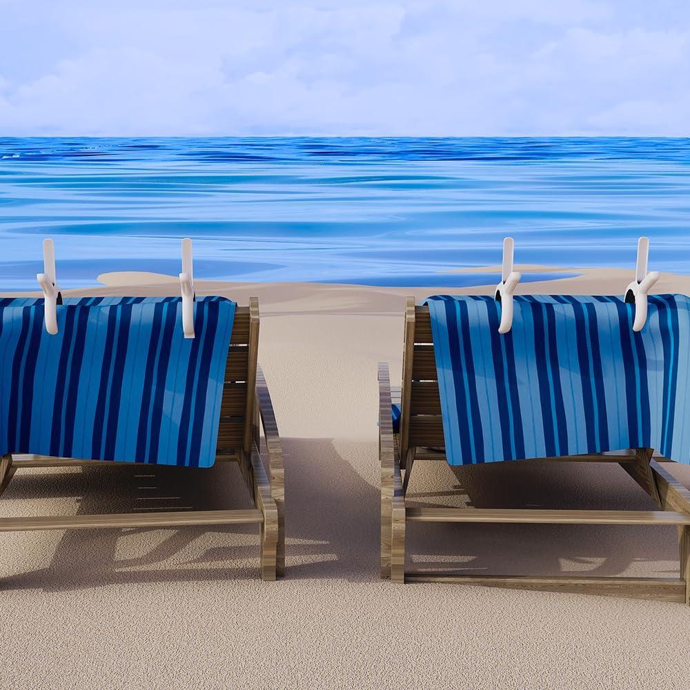 6 Clips de Toalla de Playa NUOYASI - Pinzas de Plástico Duraderas