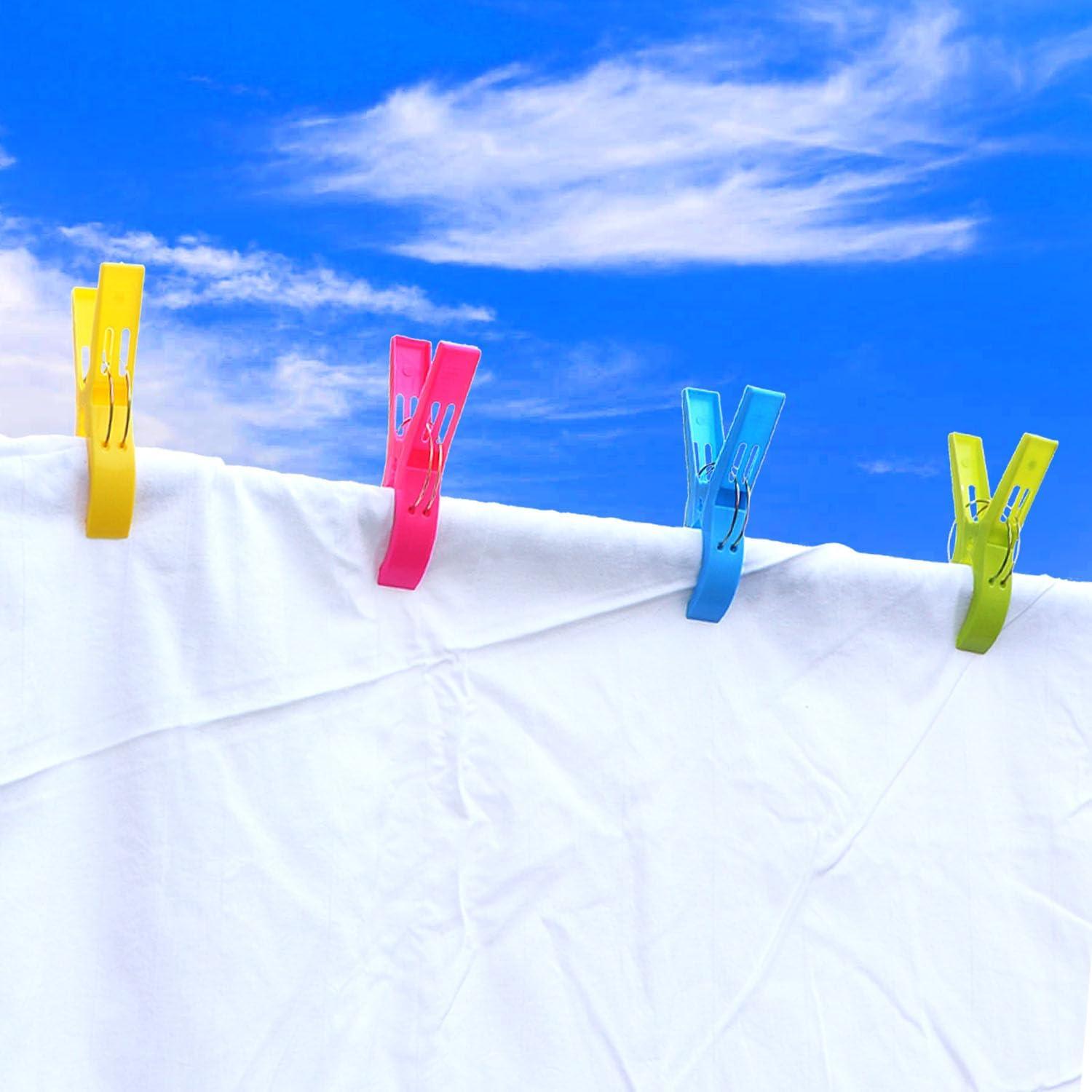 16 Clips de Toalla de Playa ESFUN - Sujetadores Grandes Multicolor