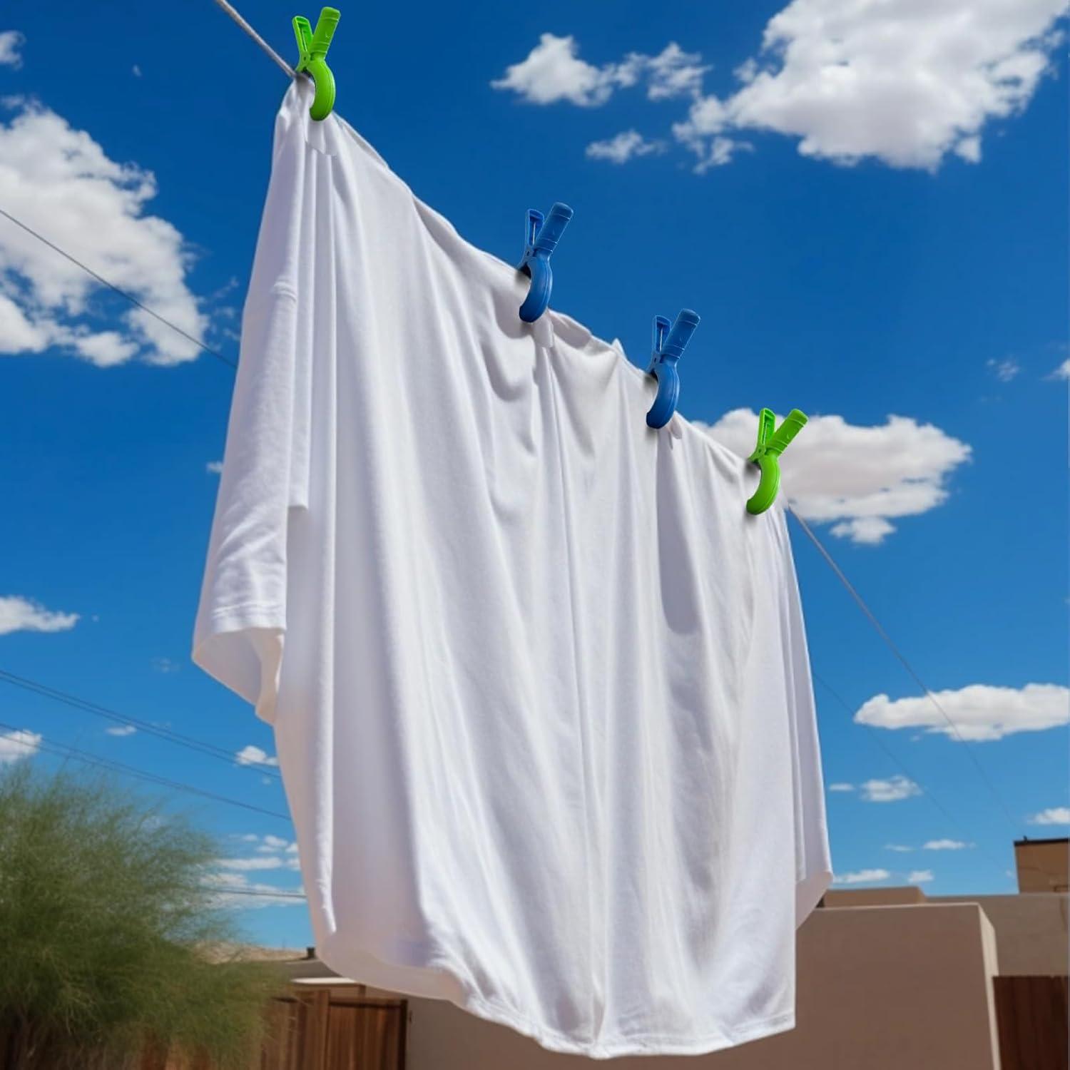 8 Clips Grandes para Toallas de Playa YILU, Antideslizantes, 4 Colores