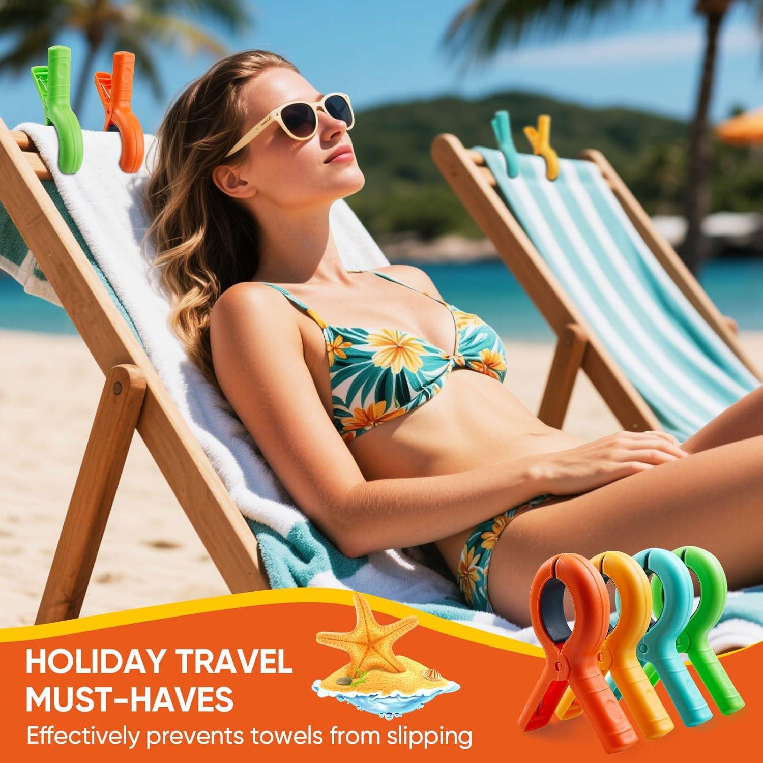 Paquete de 8 Clips para Toallas de Playa Dapute - Jumbo