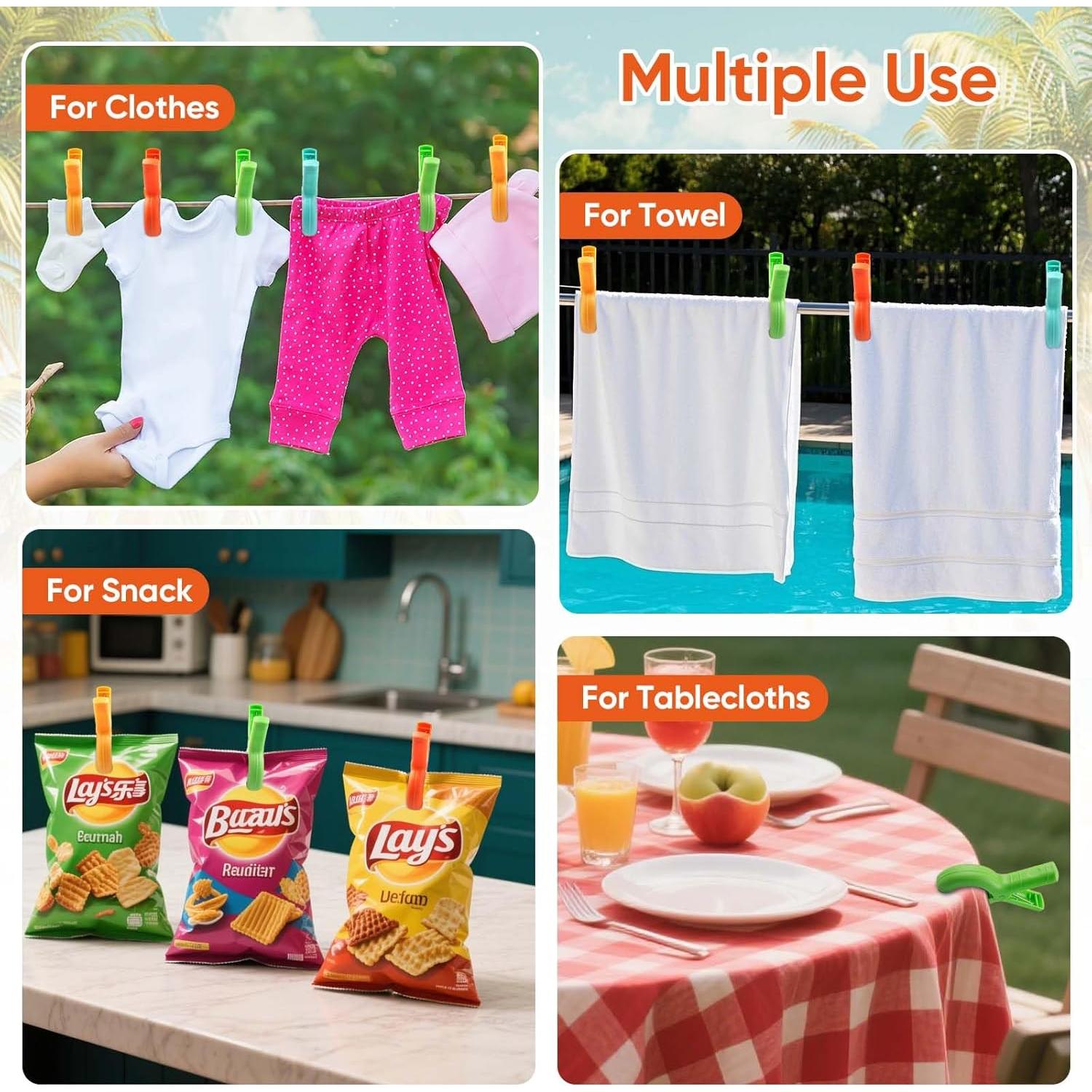 Paquete de 8 Clips para Toallas de Playa Dapute - Jumbo