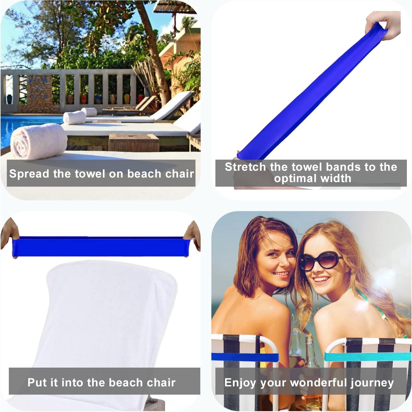 Paquete de 4 bandas para toallas Matenf a prueba de viento