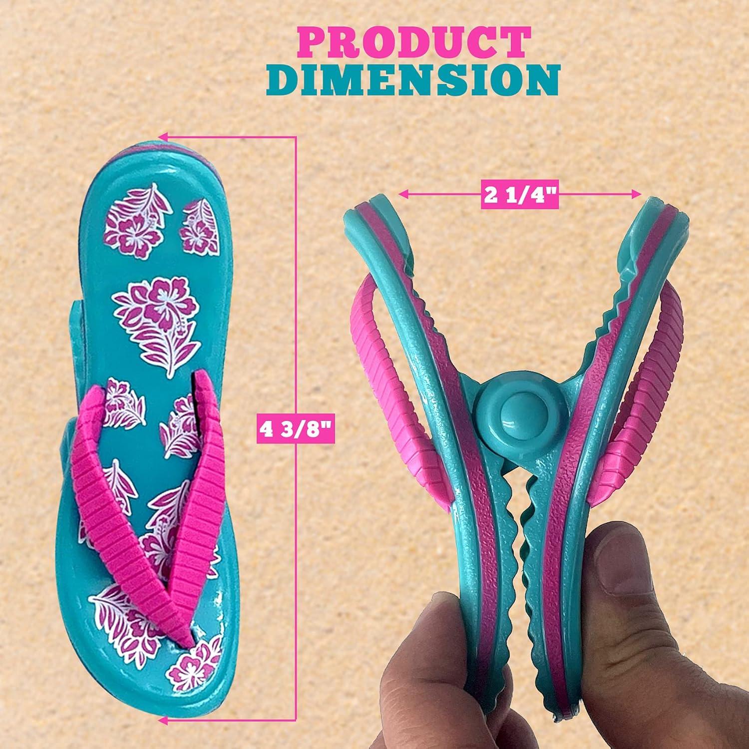 Clips para Toallas de Playa Performore - Correa Rosa, Paquete de 2