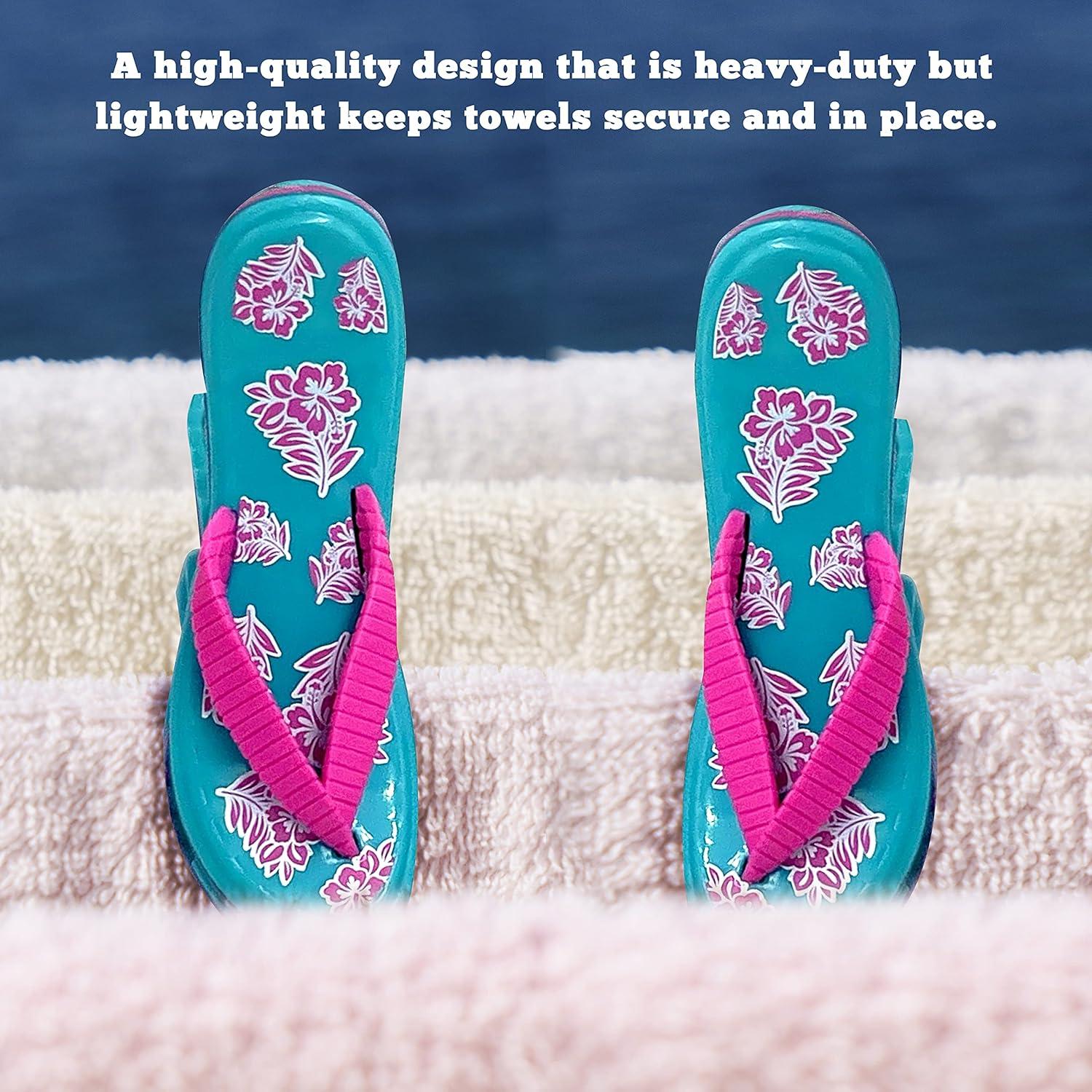 Clips para Toallas de Playa Performore - Correa Rosa, Paquete de 2