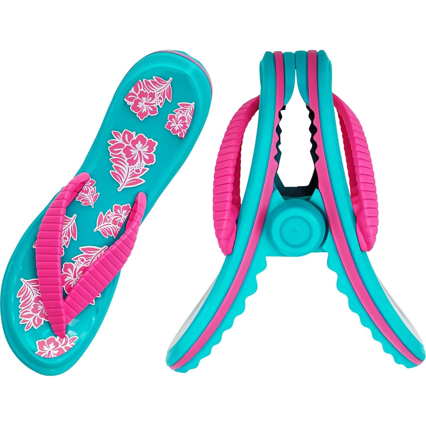 Clips para Toallas de Playa Performore - Correa Rosa, Paquete de 2