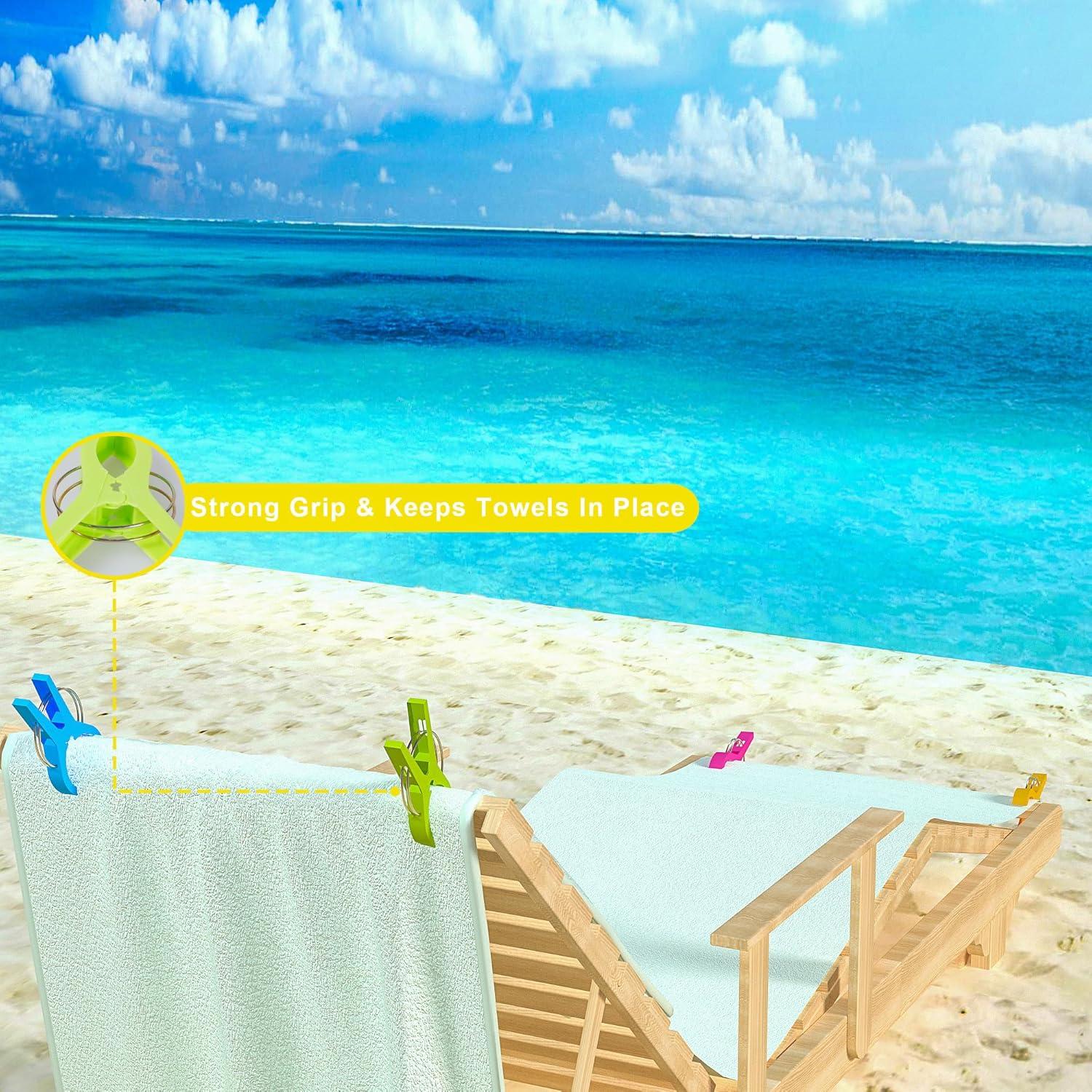 Clips para Toallas ECROCY - Paquete de 8 Antideslizantes