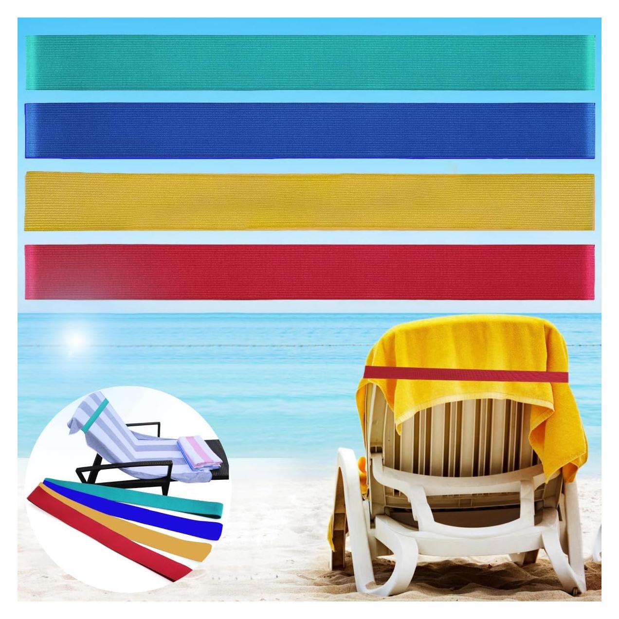 Bandas de Toalla de Playa Tlowesng - Paquete de 4, 88.9 cm