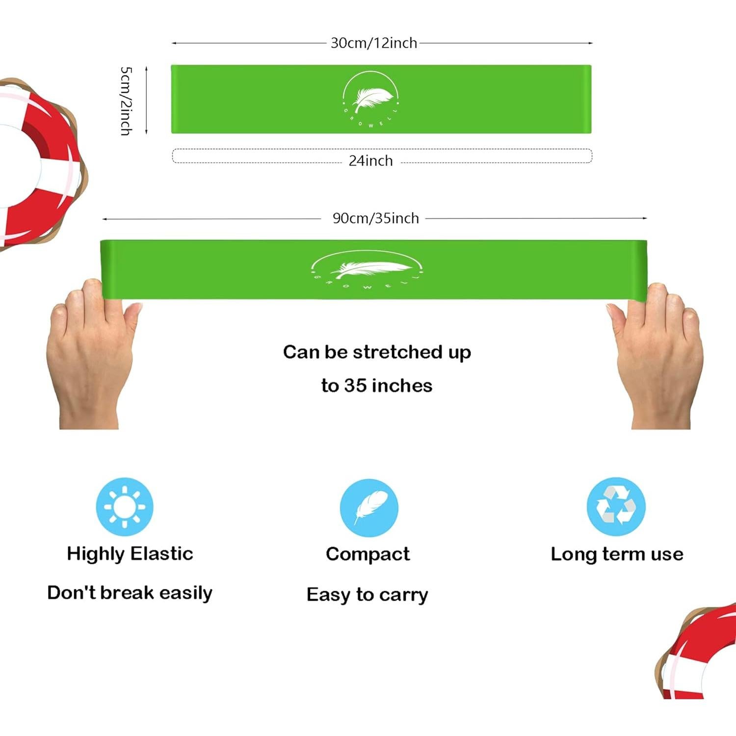Bandas Elásticas para Toallas de Playa Growell - Paquete de 6