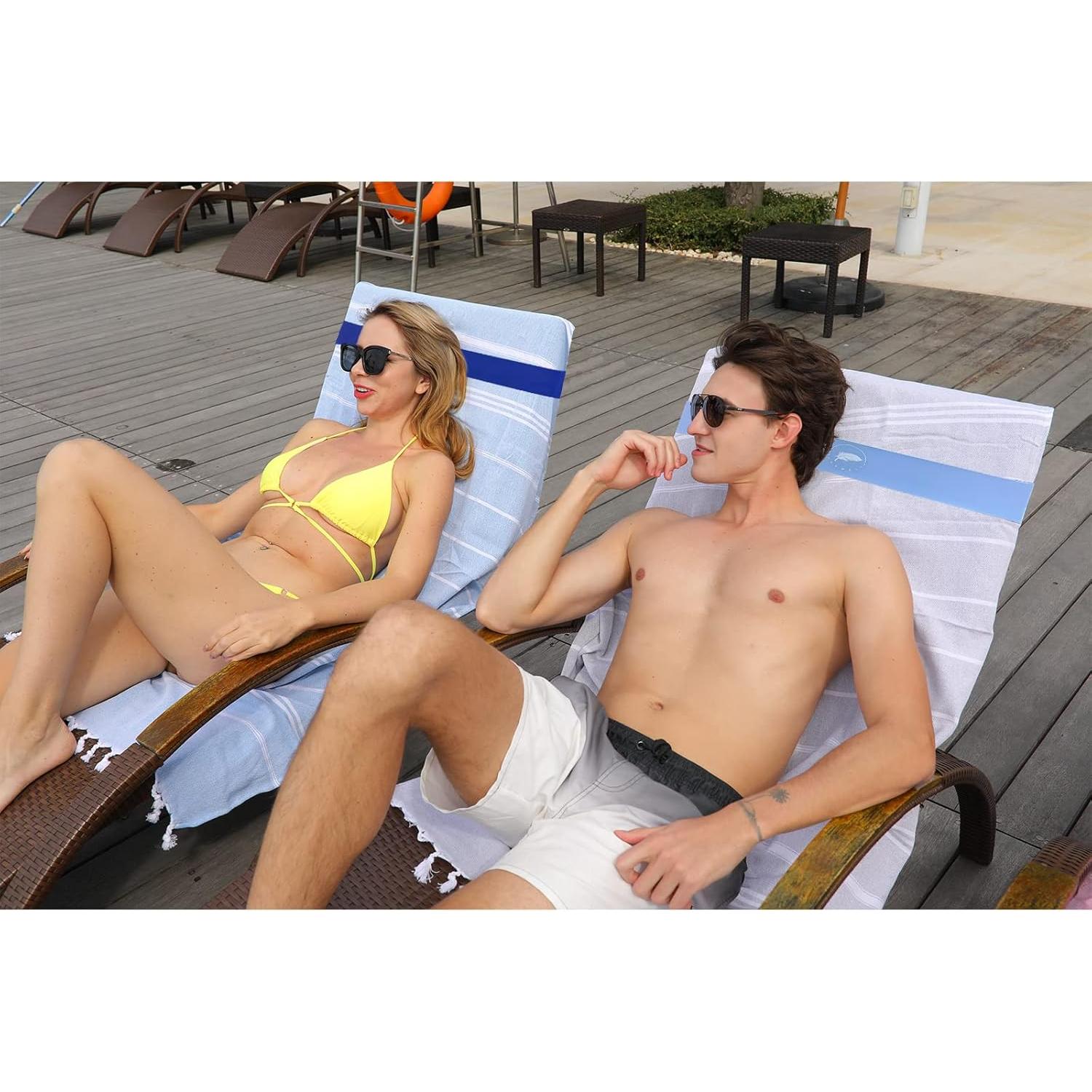 Bandas Elásticas para Toallas de Playa Growell - Paquete de 6