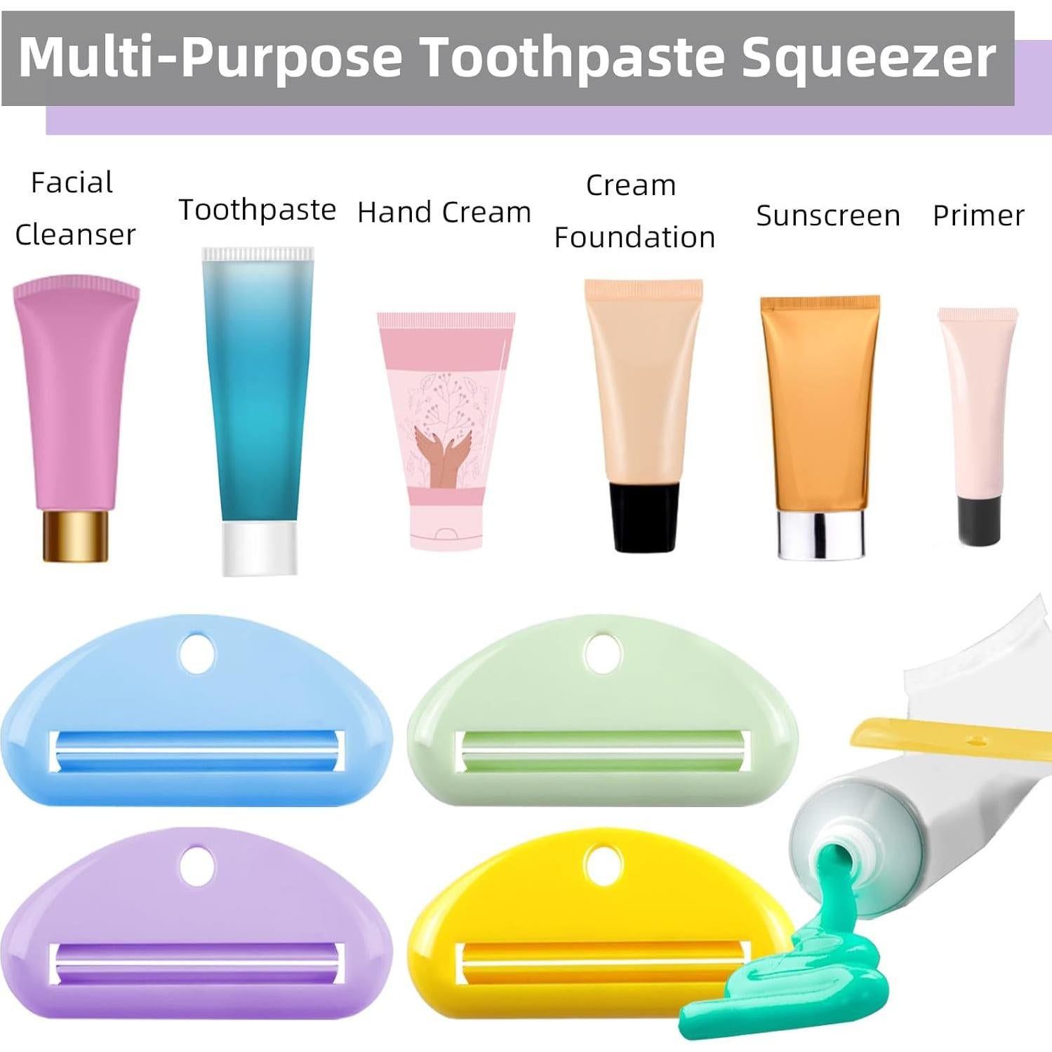 Exprimidor de Pasta de Dientes TKYZMS - 4 Piezas Coloridas