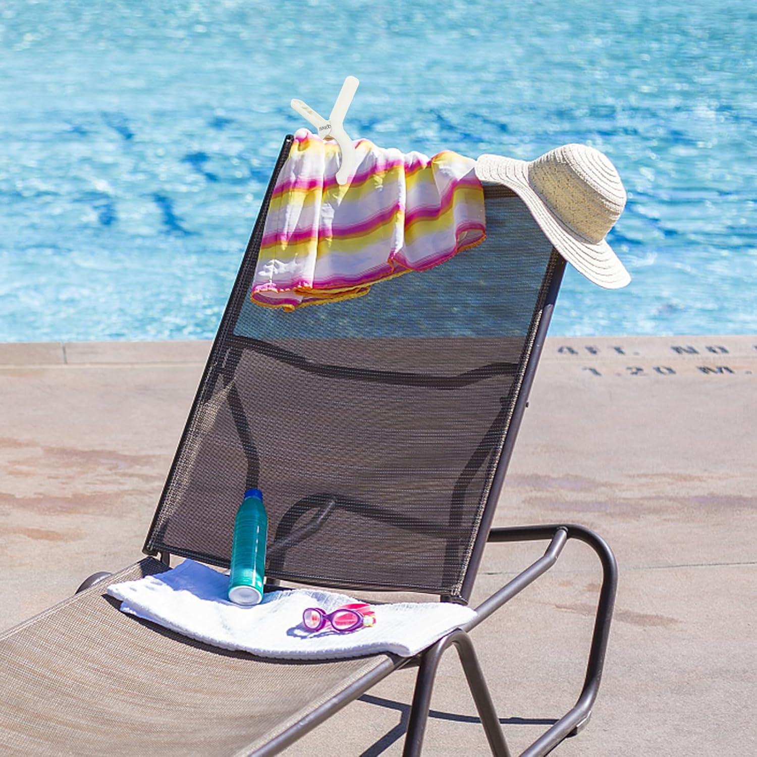 Pinzas para Toallas de Playa QOPAHI - Juego de 8 Clips Antideslizantes