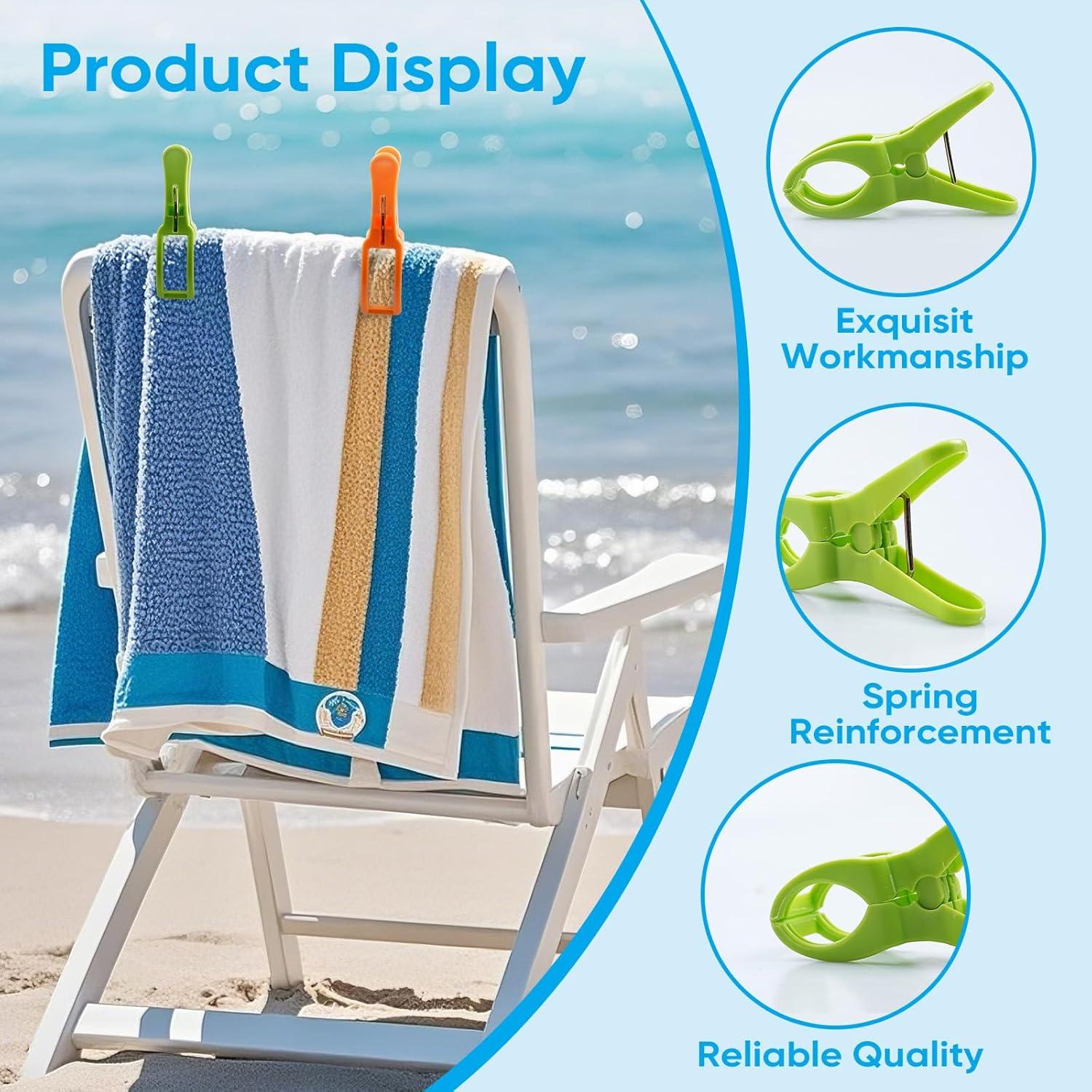 Clips para Toallas de Playa HiGift - Paquete de 8 Unidades