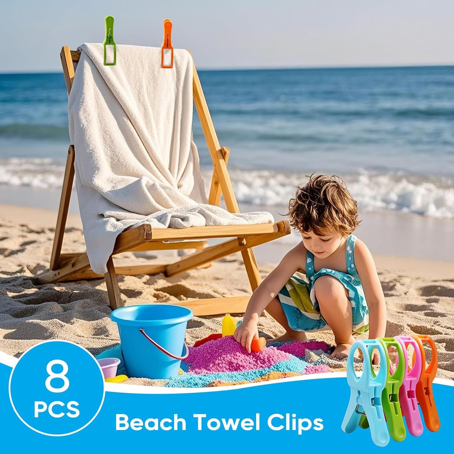 Clips para Toallas de Playa HiGift - Paquete de 8 Unidades