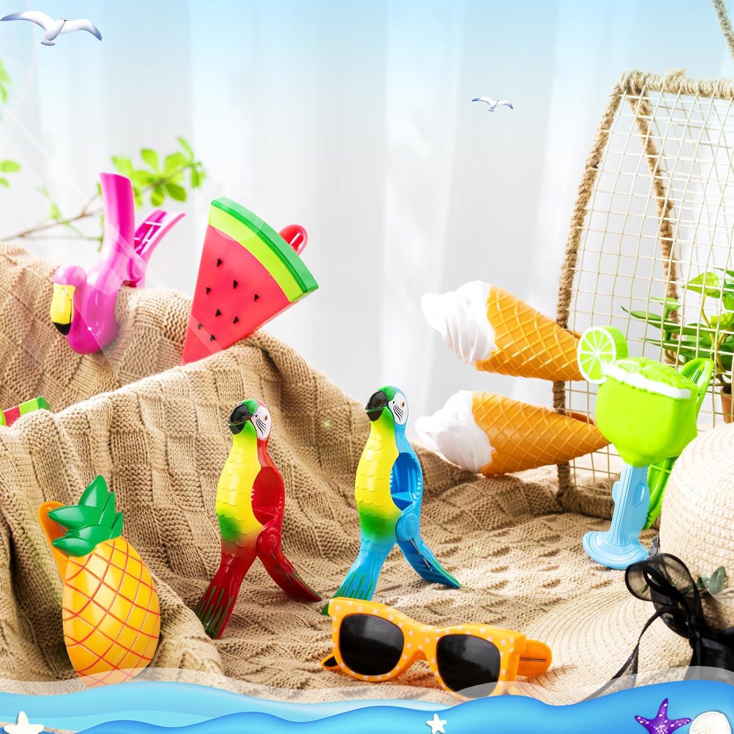 16 Clips para Toallas de Playa Rtteri - Diseño Variado