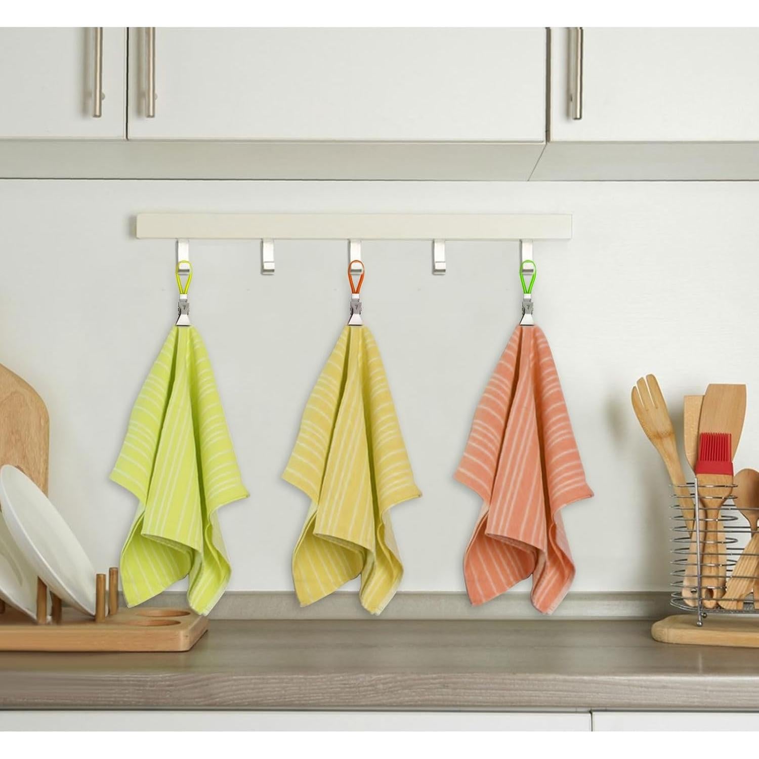 Pinzas para Toallas de Té WisePoint 10 Pcs Metal Multicolor