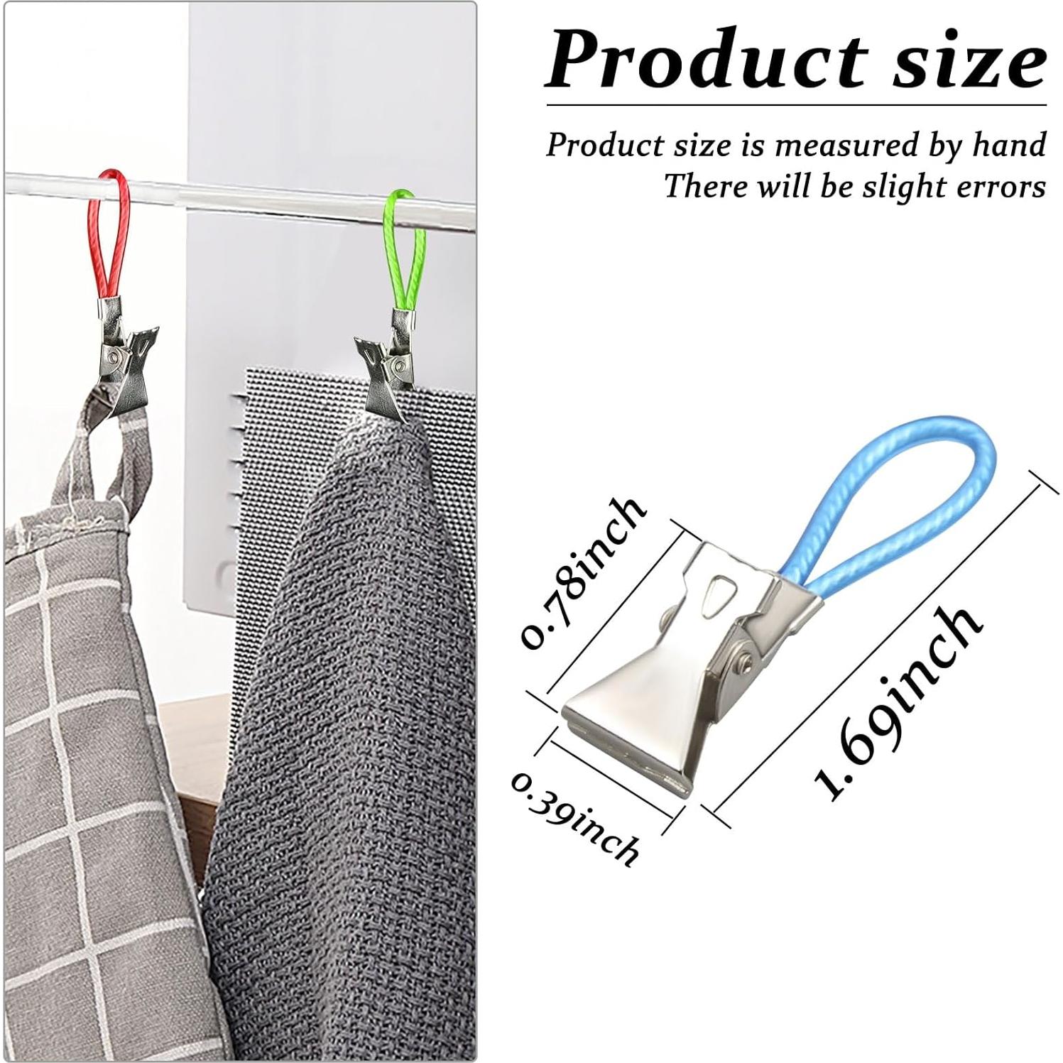 Pinzas para Toallas de Té WisePoint 10 Pcs Metal Multicolor