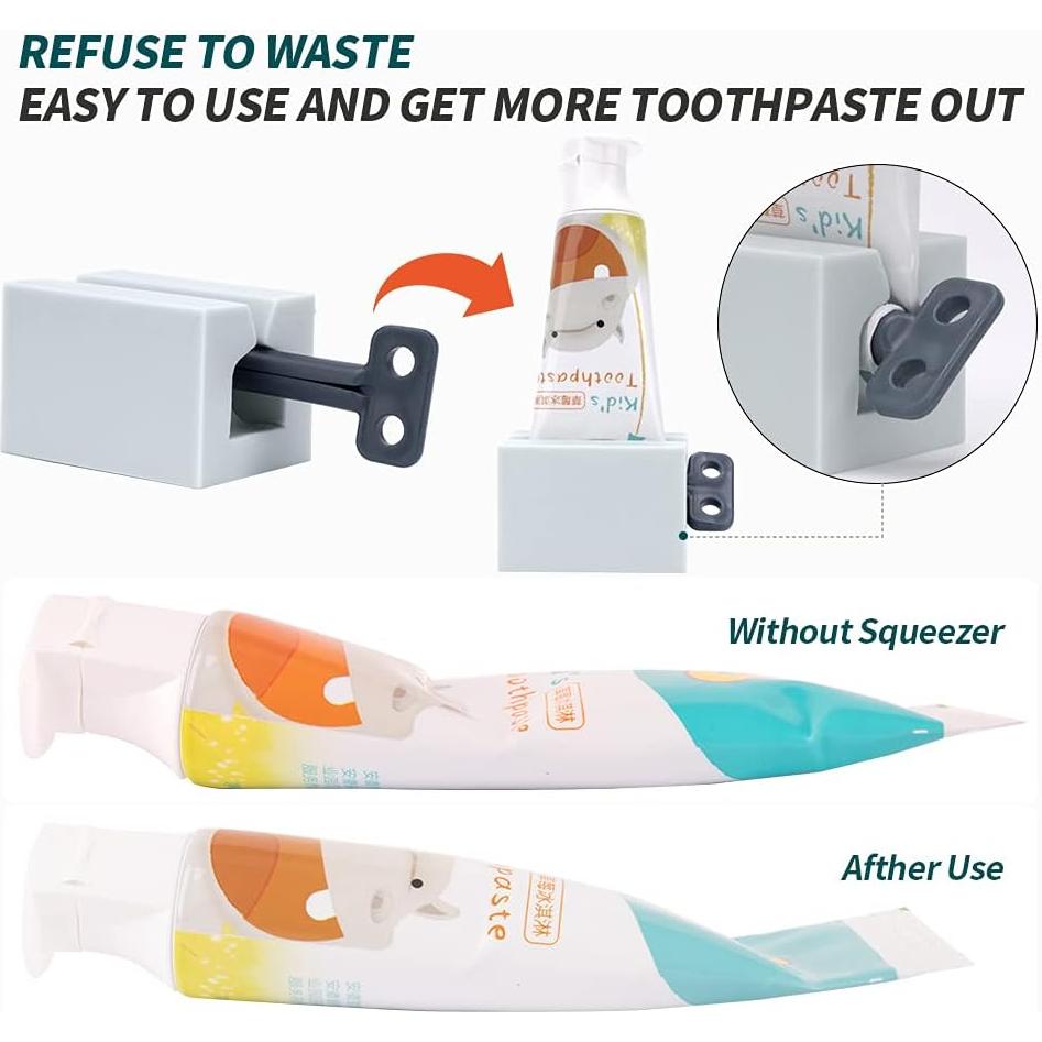 Exprimidor de Pasta de Dientes Y-Kelin 3 Piezas Rosa Blanco Azul