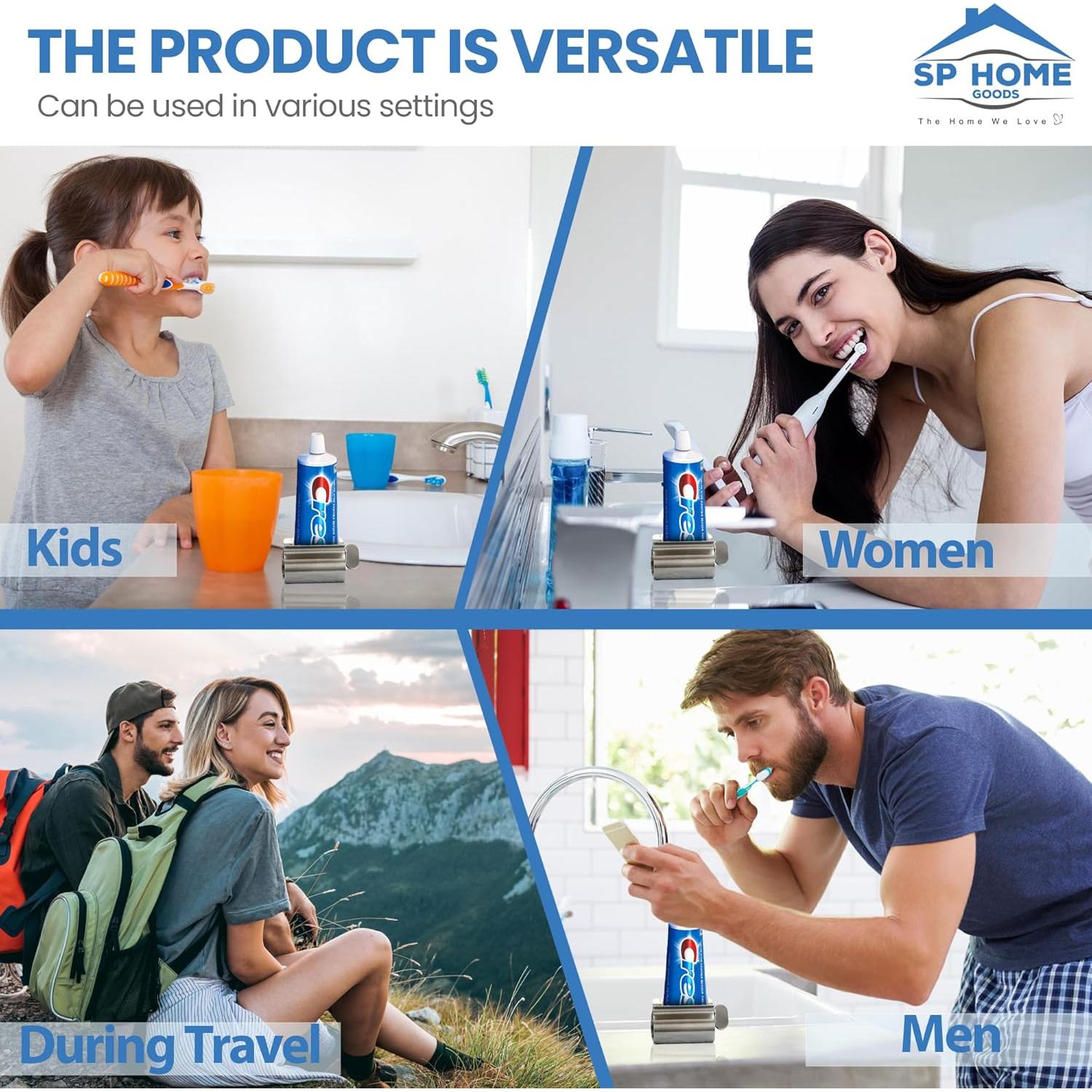 Rodillo Exprimidor de Pasta de Dientes Smart House Acero Inoxidable