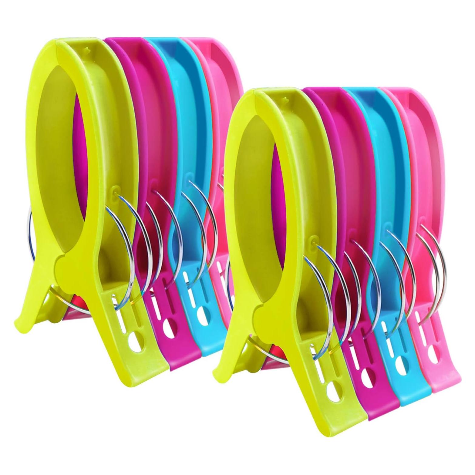 Clips de Toalla de Playa HiGift Jumbo 8 Piezas 16 cm