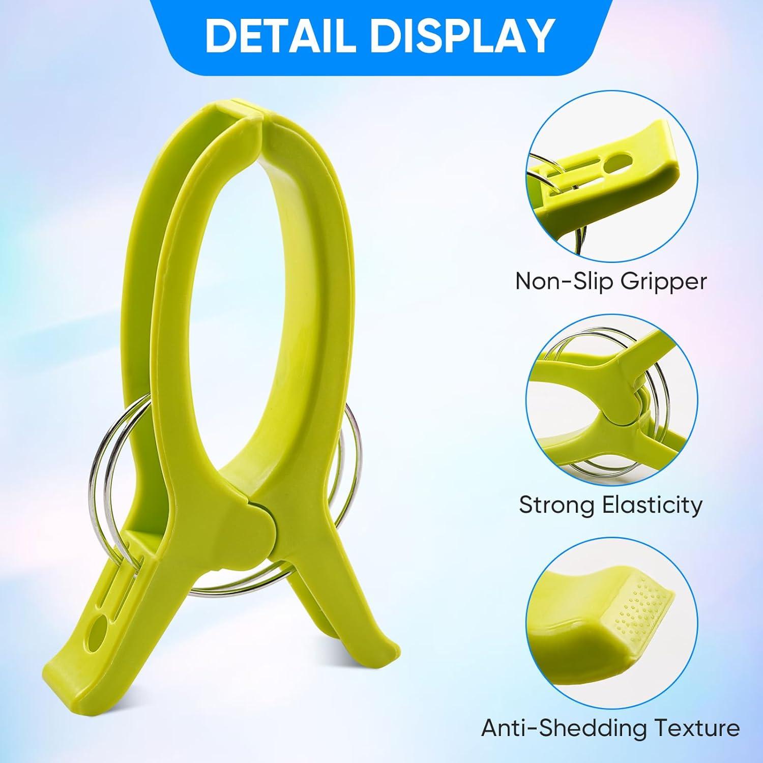 Clips de Toalla de Playa HiGift Jumbo 8 Piezas 16 cm