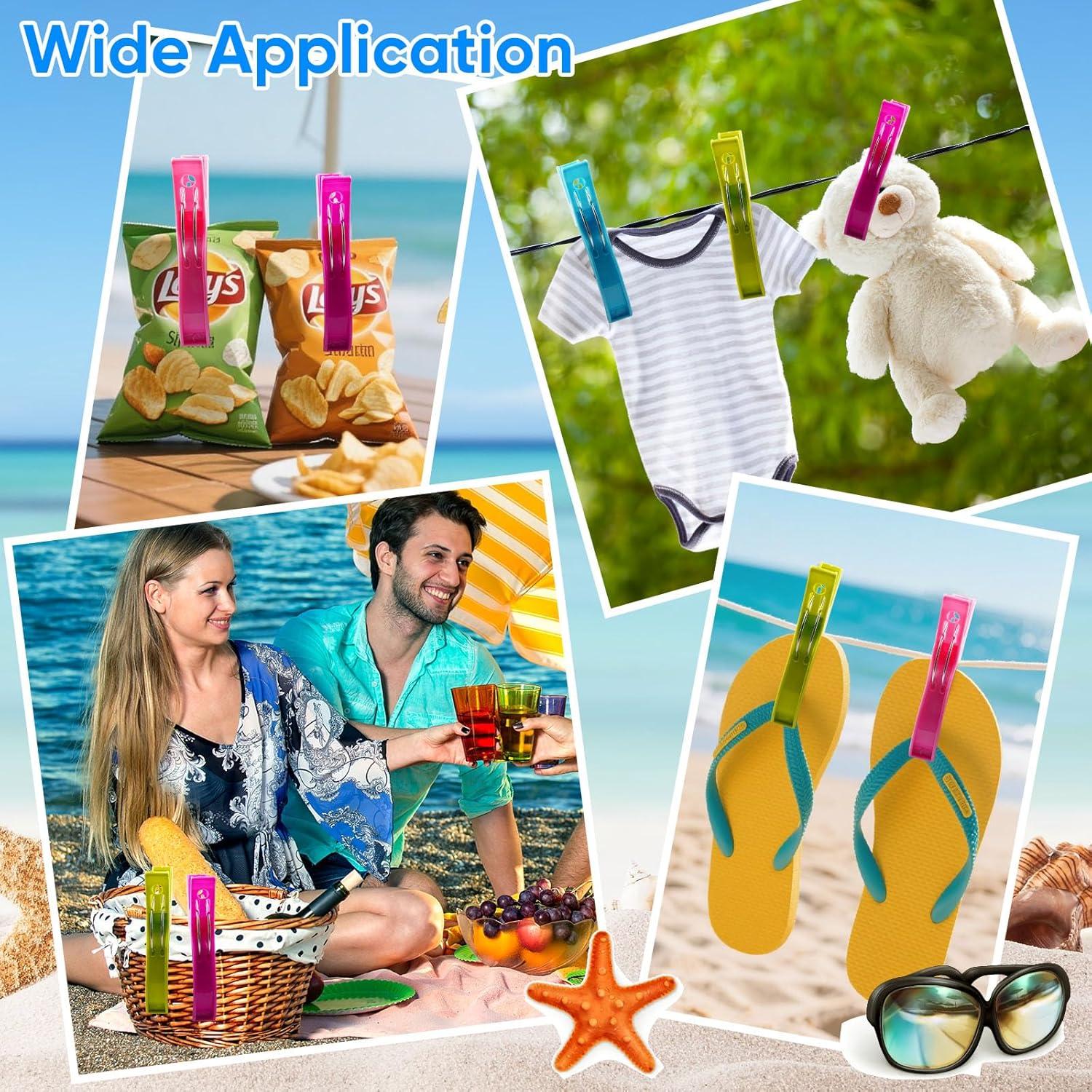 Clips de Toalla de Playa HiGift Jumbo 8 Piezas 16 cm