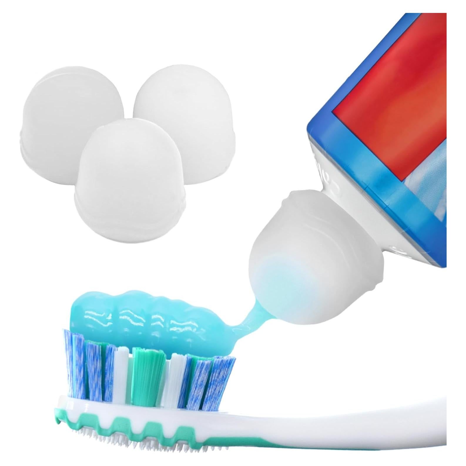 Tapa SqueezMe de Silicona Transparente para Pasta de Dientes - Paquete de 3