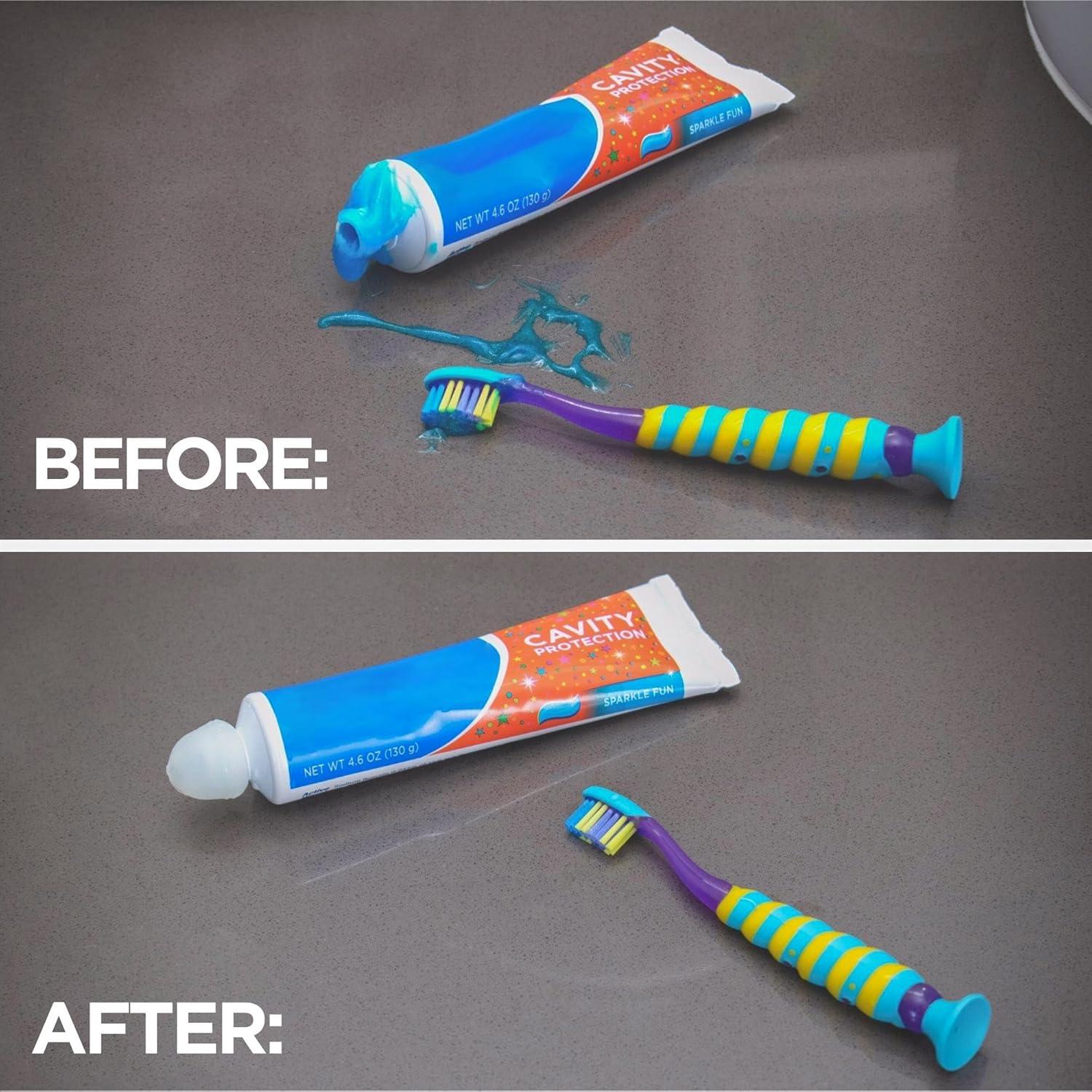 Tapa SqueezMe de Silicona Transparente para Pasta de Dientes - Paquete de 3