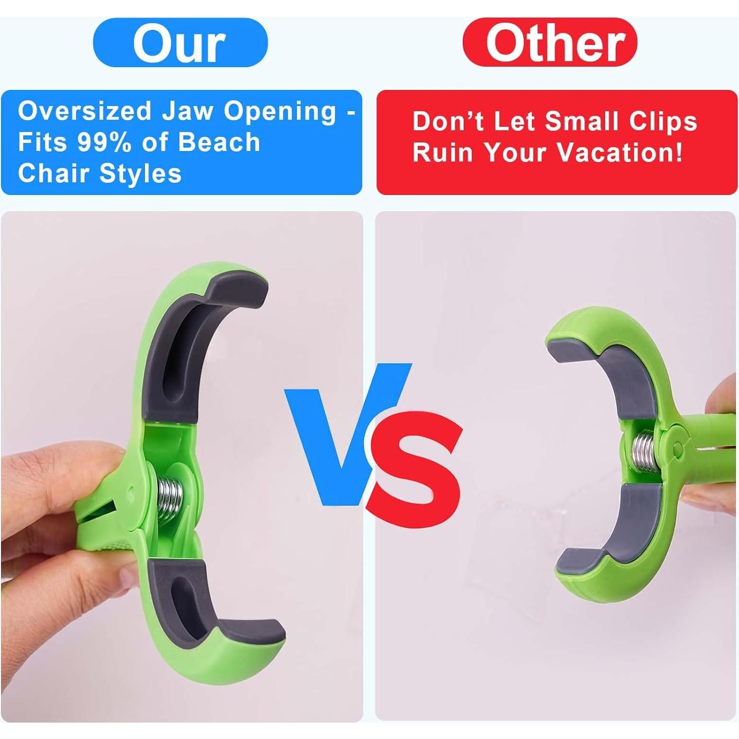 Pinzas para Toallas de Playa KEYBOO - Set de 8 Colores Brillantes