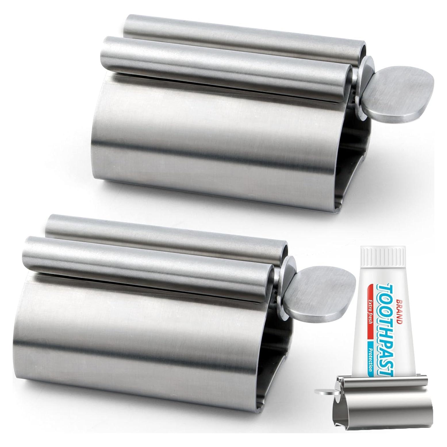 Exprimidor de Pasta de Dientes LOVEINUSA 2PCS Acero Inoxidable