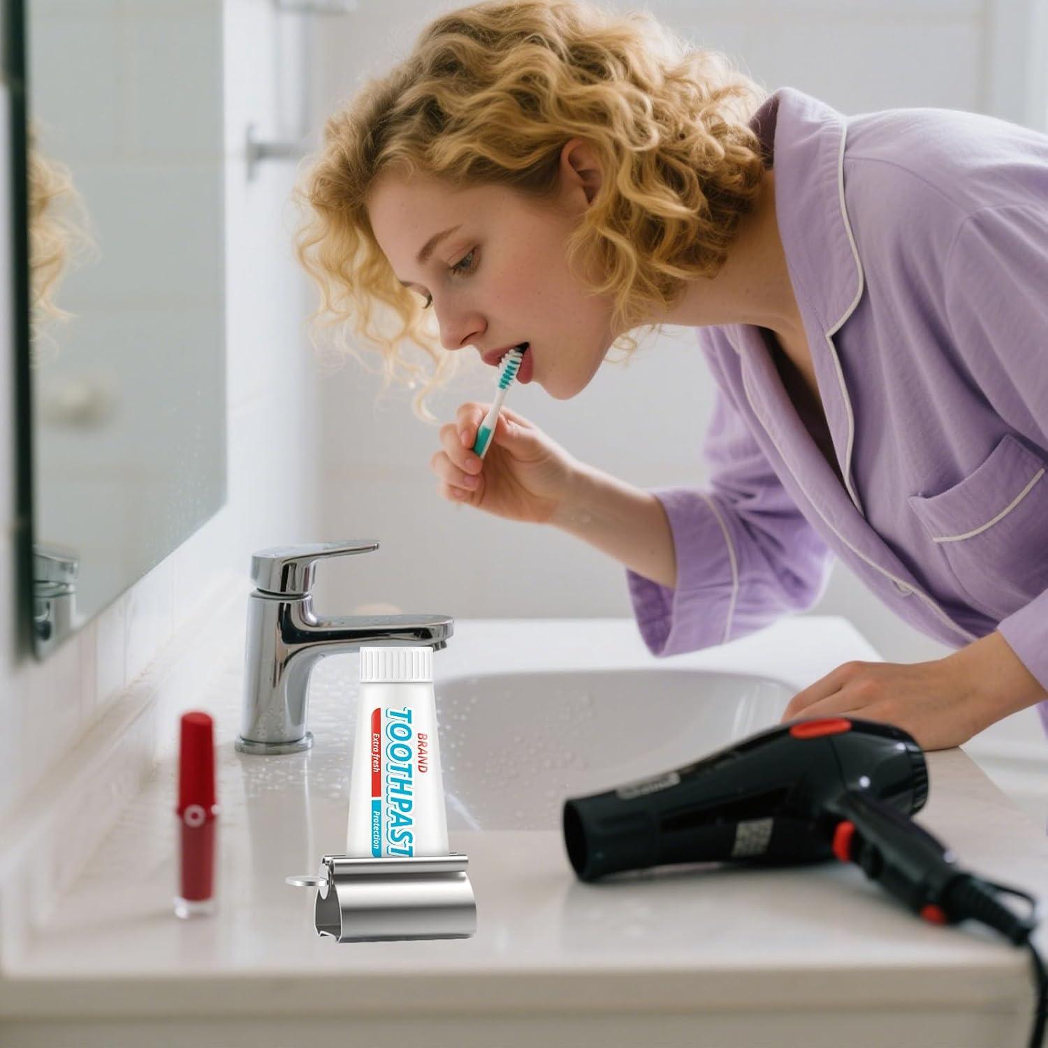 Exprimidor de Pasta de Dientes LOVEINUSA 2PCS Acero Inoxidable