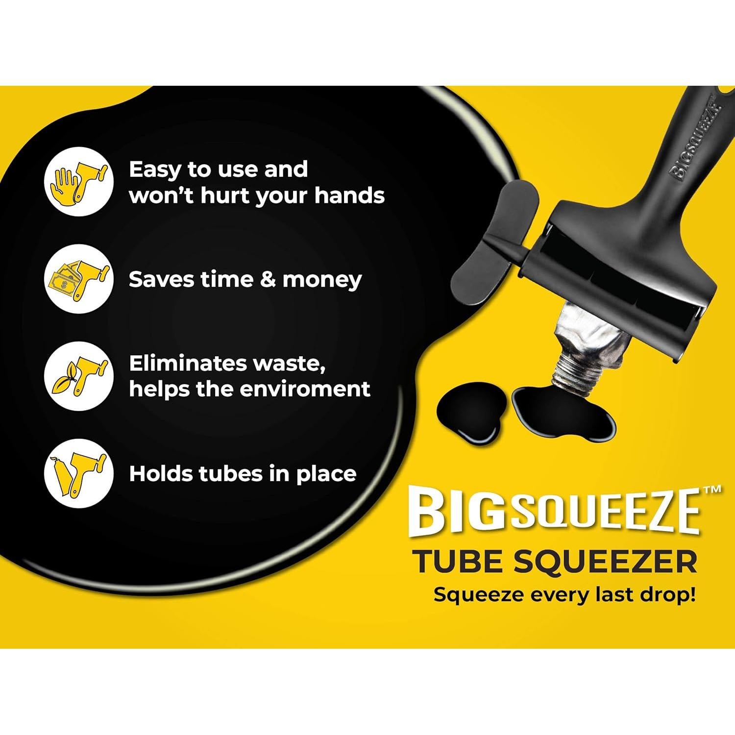 Compresor de Tubos Big Squeeze - Prensa Ergonómica Negra
