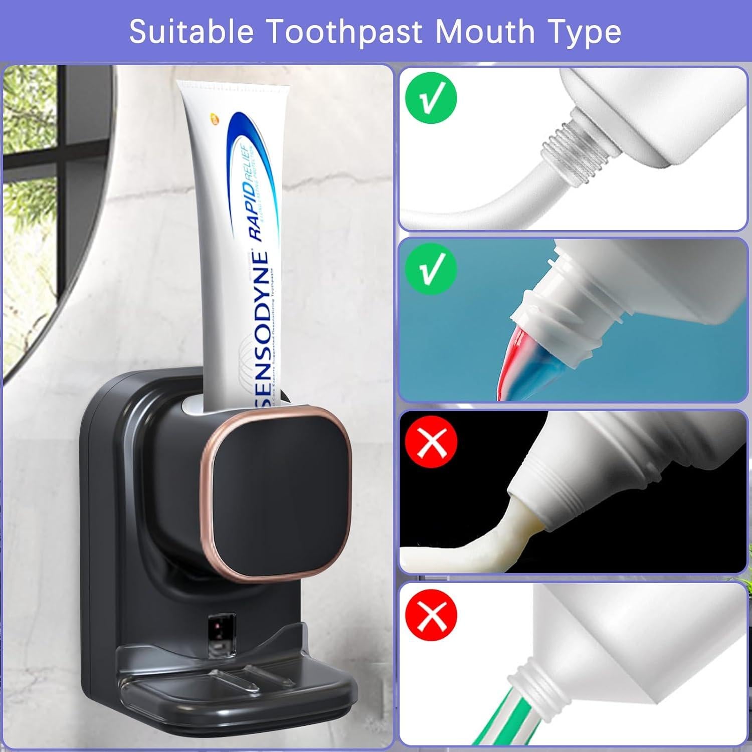 Dispensador Automático de Pasta de Dientes Wekity Negro